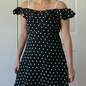 ZARA BLACK & WHITE POLKA DOT DRESS